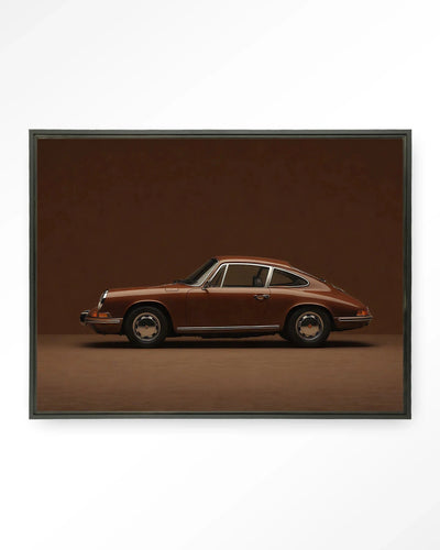 Brown Porsche - Moderne Wanddecoratie | Artprint, Glass Art & Wandkleed by Urban Cotton