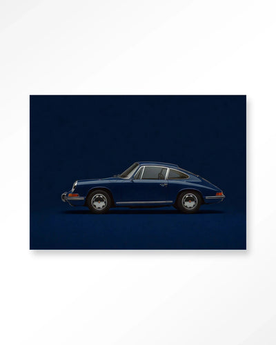 Blue Porsche - Moderne Wanddecoratie | Artprint, Glass Art & Wandkleed by Urban Cotton