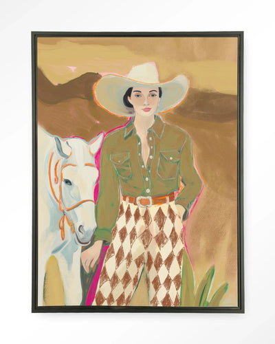 Cowgirl 3 - Moderne Wanddecoratie | Artprint, Glass Art & Wandkleed by Urban Cotton