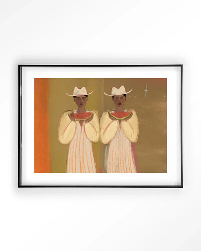 Watermelon Girl - Moderne Wanddecoratie | Artprint, Glass Art & Wandkleed by Urban Cotton