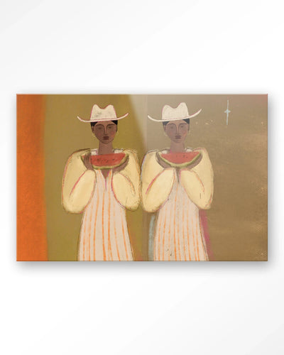 Watermelon Girl - Moderne Wanddecoratie | Artprint, Glass Art & Wandkleed by Urban Cotton