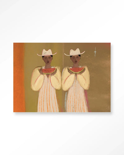 Watermelon Girl - Moderne Wanddecoratie | Artprint, Glass Art & Wandkleed by Urban Cotton