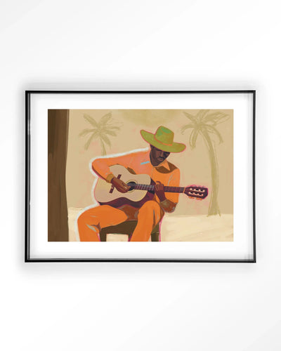 Musician 2 - Moderne Wanddecoratie | Artprint, Glass Art & Wandkleed by Urban Cotton