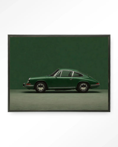 Green Porsche - Moderne Wanddecoratie | Artprint, Glass Art & Wandkleed by Urban Cotton