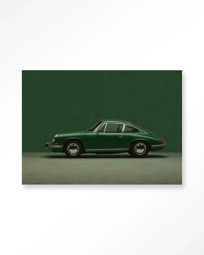 Green Porsche - Moderne Wanddecoratie | Artprint, Glass Art & Wandkleed by Urban Cotton