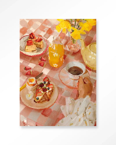 Spring Breakfast - Moderne Wanddecoratie | Artprint, Glass Art & Wandkleed by Urban Cotton