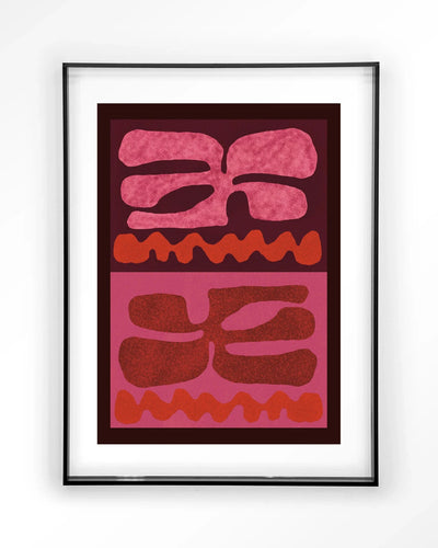 Groovy Pink - Moderne Wanddecoratie | Artprint, Glass Art & Wandkleed by Urban Cotton