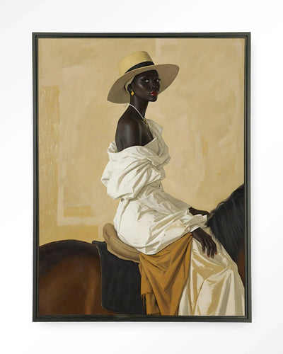 Horseriding Lady - Moderne Wanddecoratie | Artprint, Glass Art & Wandkleed by Urban Cotton