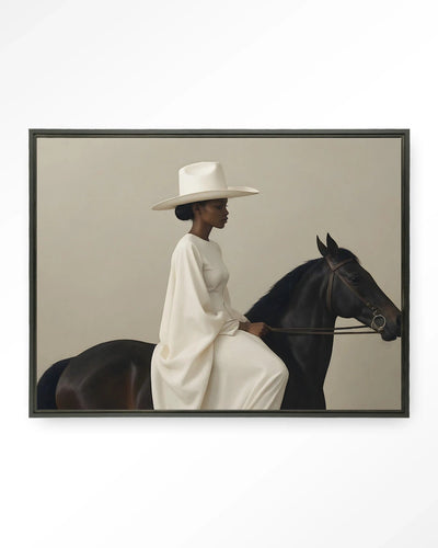 Beige Rider - Moderne Wanddecoratie | Artprint, Glass Art & Wandkleed by Urban Cotton