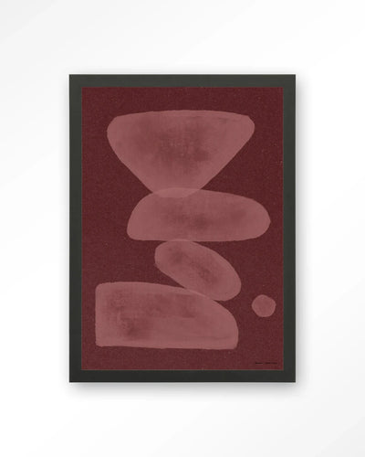 Elementa Burgundy 1 - Moderne Wanddecoratie | Artprint, Glass Art, Wandkleed by Urban Cotton