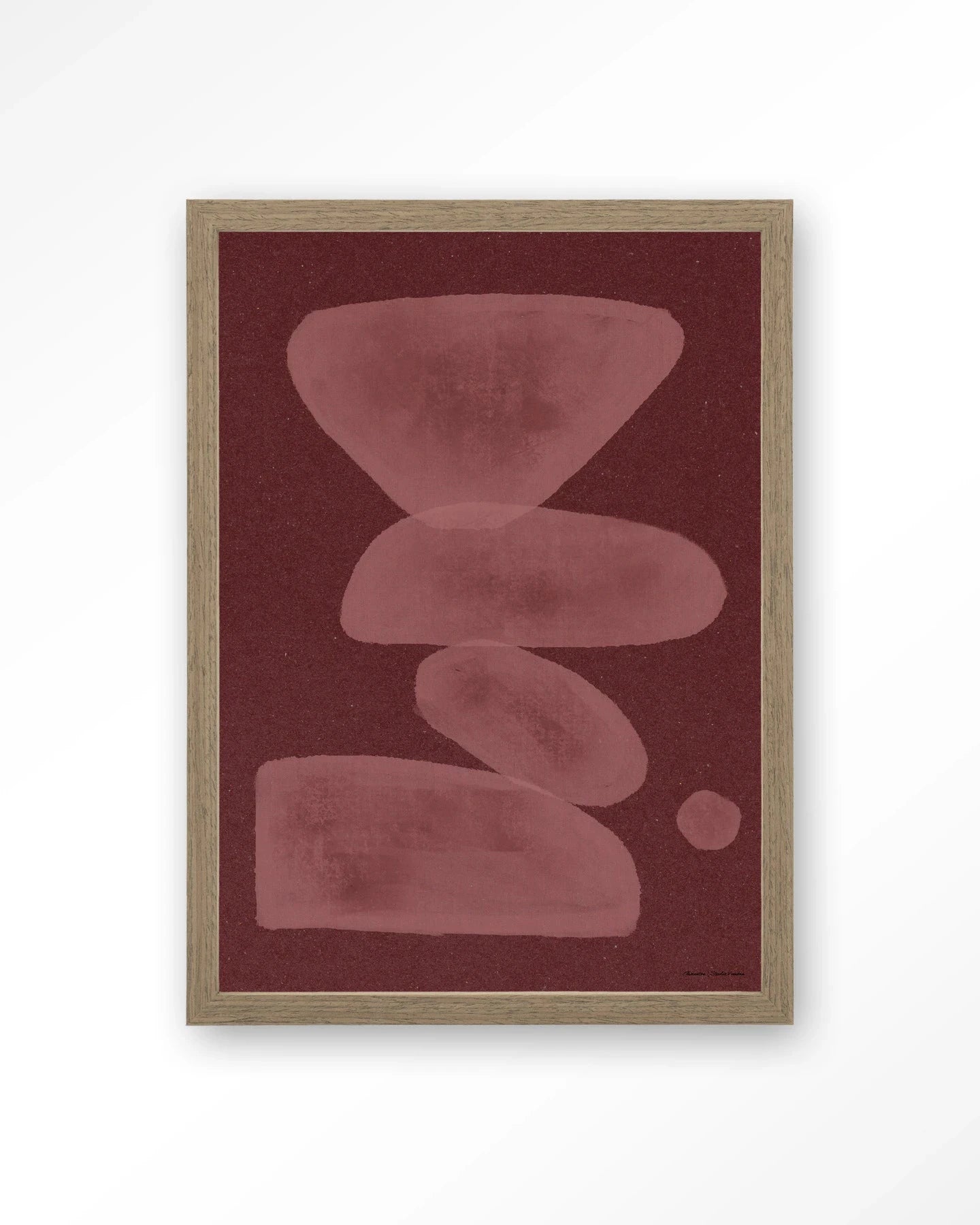 Elementa Burgundy 1 - Moderne Wanddecoratie | Artprint, Glass Art, Wandkleed by Urban Cotton