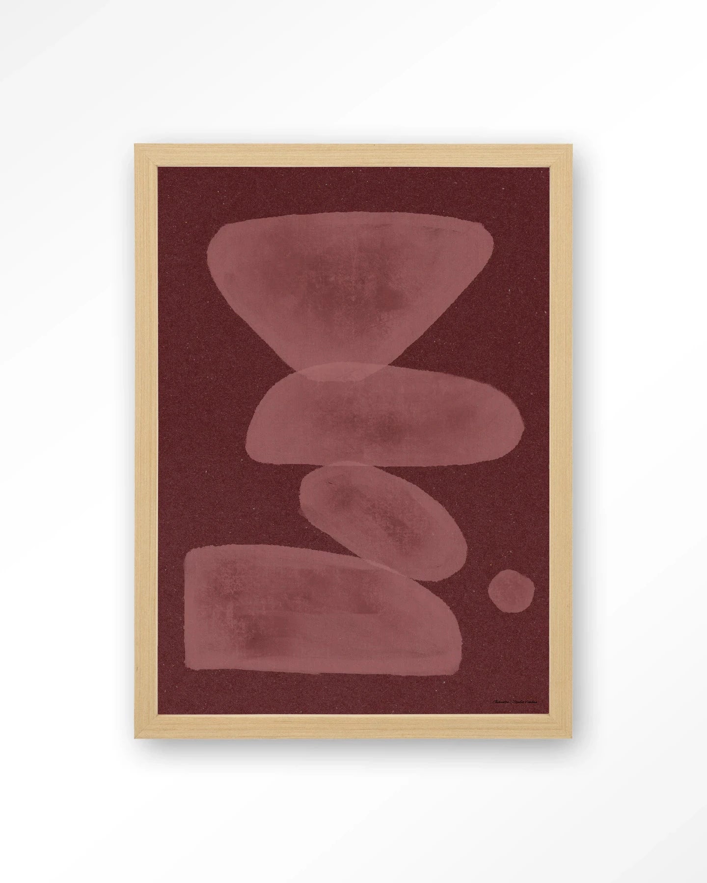 Elementa Burgundy 1 - Moderne Wanddecoratie | Artprint, Glass Art, Wandkleed by Urban Cotton