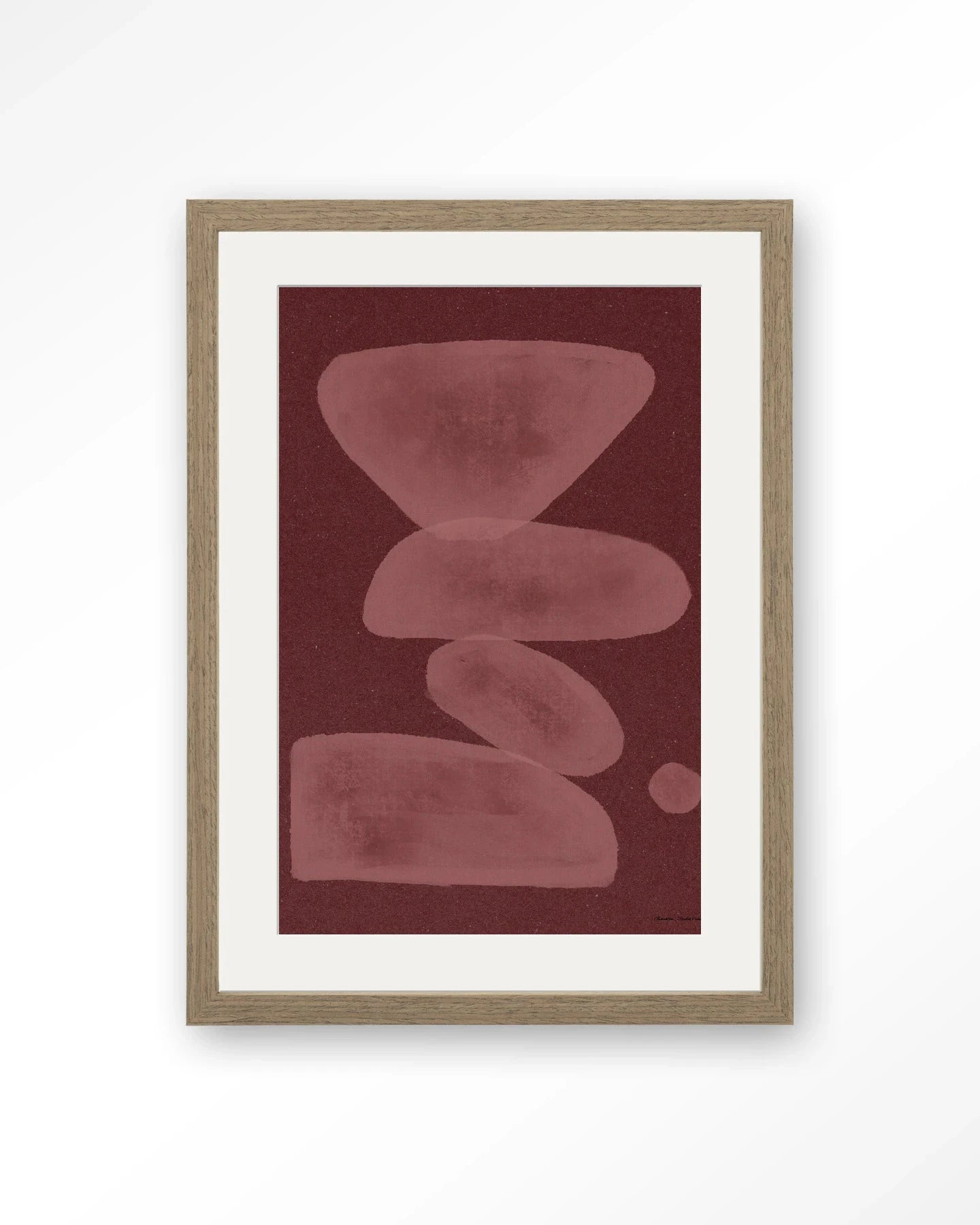 Elementa Burgundy 1 - Moderne Wanddecoratie | Artprint, Glass Art, Wandkleed by Urban Cotton