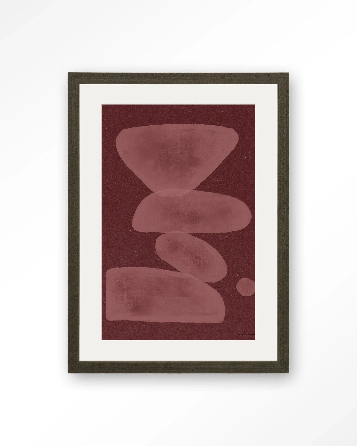 Elementa Burgundy 1 - Moderne Wanddecoratie | Artprint, Glass Art, Wandkleed by Urban Cotton