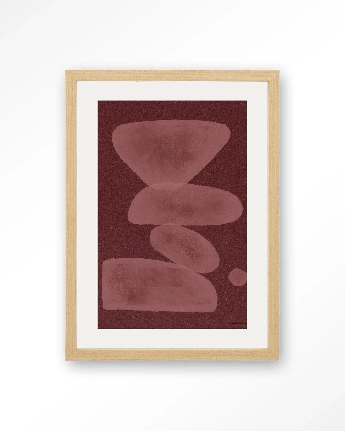 Elementa Burgundy 1 - Moderne Wanddecoratie | Artprint, Glass Art, Wandkleed by Urban Cotton