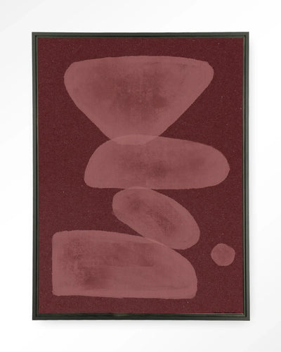 Elementa Burgundy 1 - Moderne Wanddecoratie | Artprint, Glass Art, Wandkleed by Urban Cotton