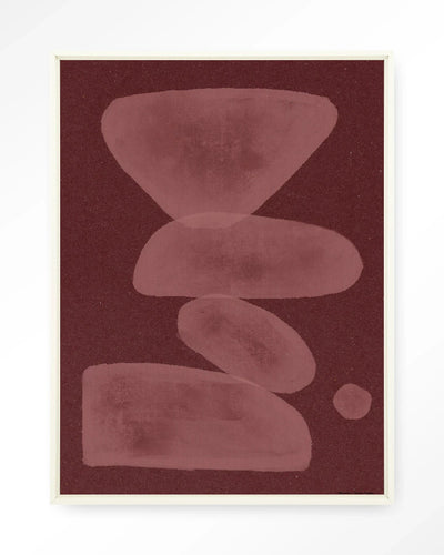 Elementa Burgundy 1 - Moderne Wanddecoratie | Artprint, Glass Art, Wandkleed by Urban Cotton