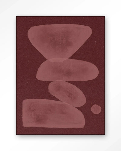 Elementa Burgundy 1 - Moderne Wanddecoratie | Artprint, Glass Art, Wandkleed by Urban Cotton