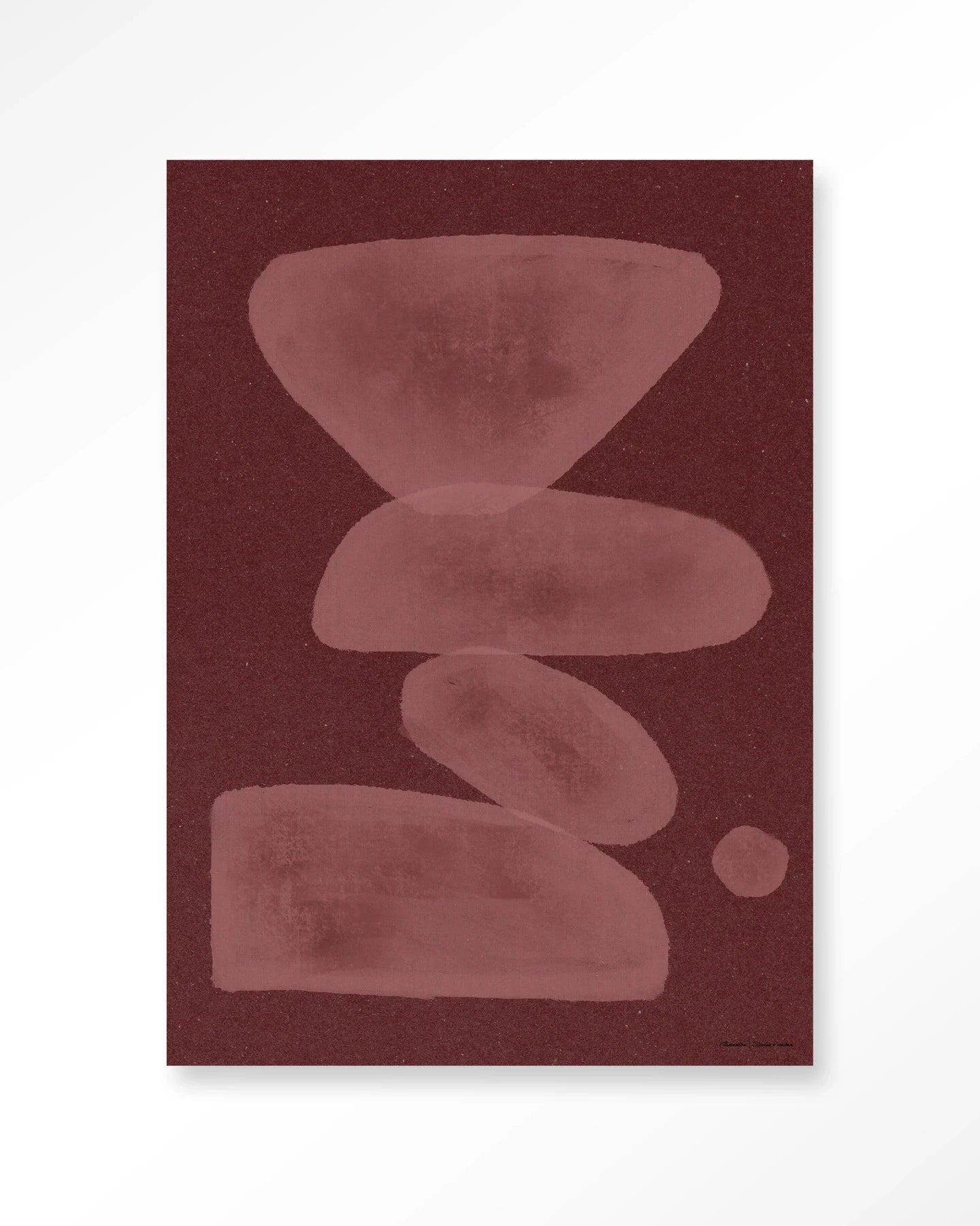 Elementa Burgundy 1 - Moderne Wanddecoratie | Artprint, Glass Art, Wandkleed by Urban Cotton