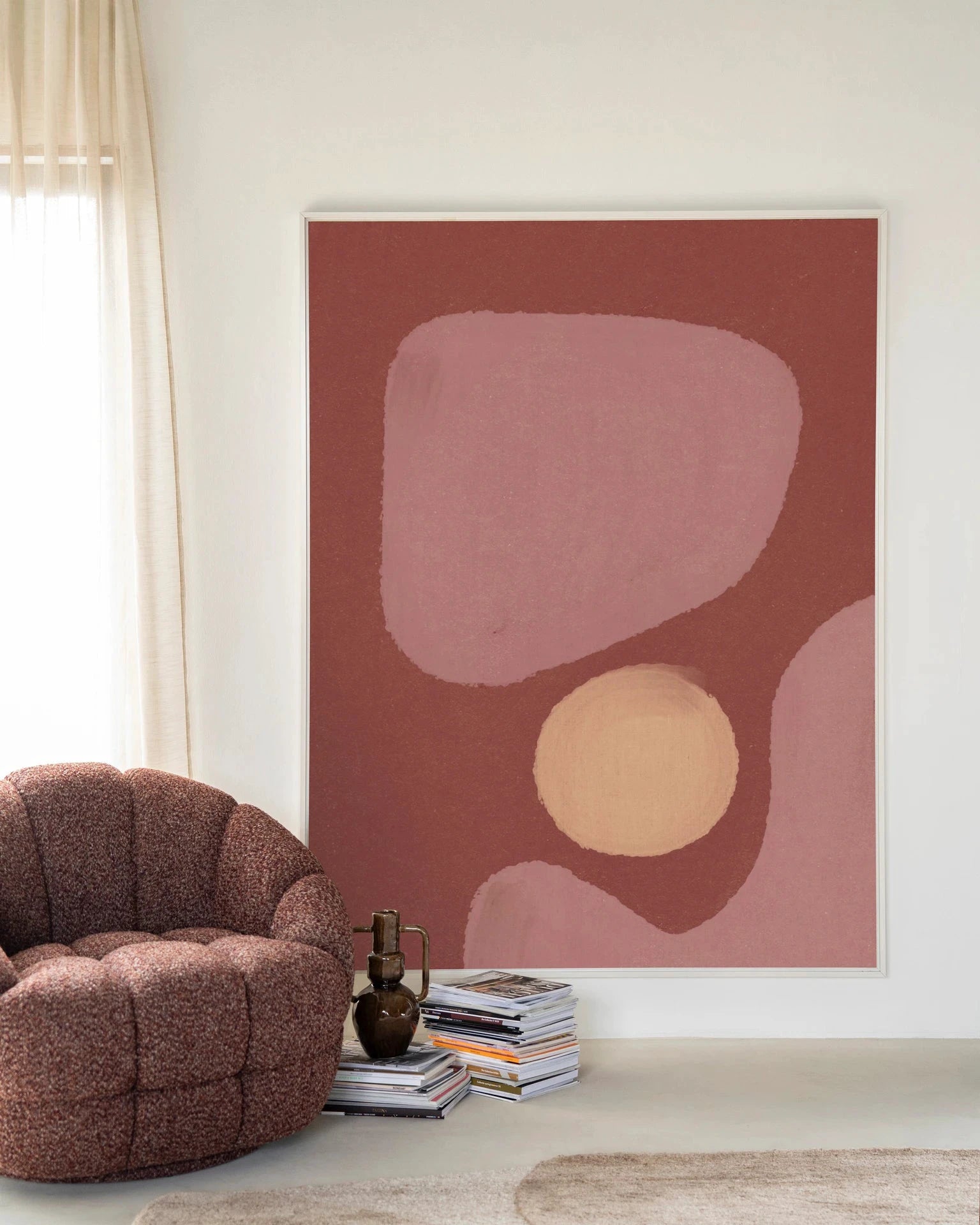 Elementa Morado 2 - Moderne Wanddecoratie | Artprint, Glass Art, Wandkleed by Urban Cotton