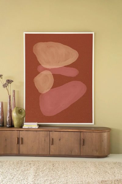 Elementa Rossa 1 - Moderne Wanddecoratie | Artprint, Glass Art, Wandkleed by Urban Cotton