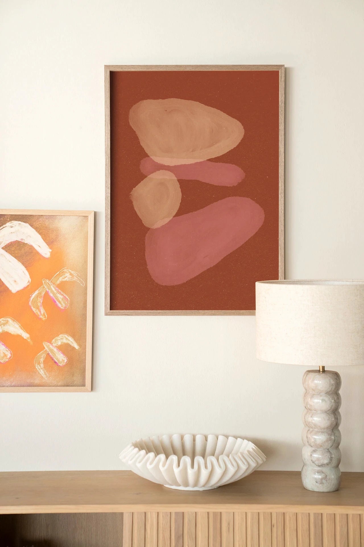 Elementa Rossa 1 - Moderne Wanddecoratie | Artprint, Glass Art, Wandkleed by Urban Cotton