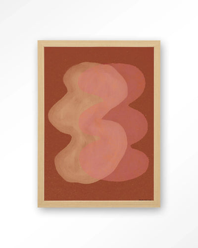 Elementa Rossa 2 - Moderne Wanddecoratie | Artprint, Glass Art, Wandkleed by Urban Cotton