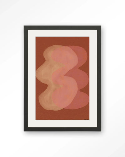 Elementa Rossa 2 - Moderne Wanddecoratie | Artprint, Glass Art, Wandkleed by Urban Cotton