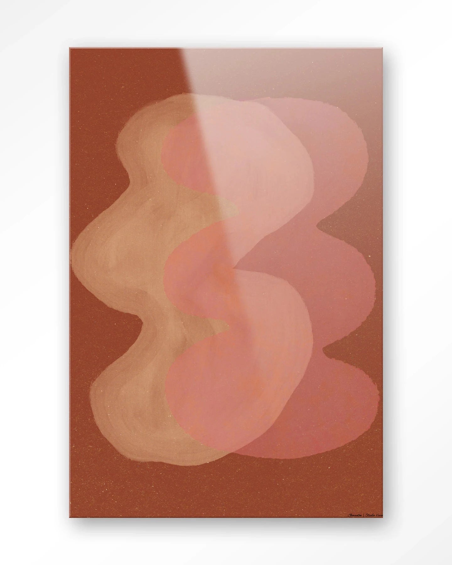 Elementa Rossa 2 - Moderne Wanddecoratie | Artprint, Glass Art, Wandkleed by Urban Cotton