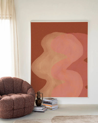 Elementa Rossa 2 - Moderne Wanddecoratie | Artprint, Glass Art, Wandkleed by Urban Cotton