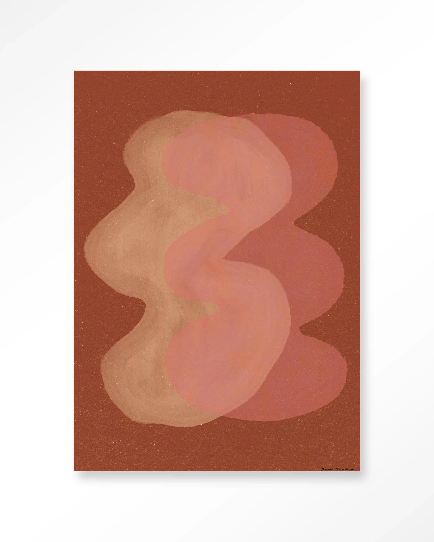 Elementa Rossa 2 - Moderne Wanddecoratie | Artprint, Glass Art, Wandkleed by Urban Cotton