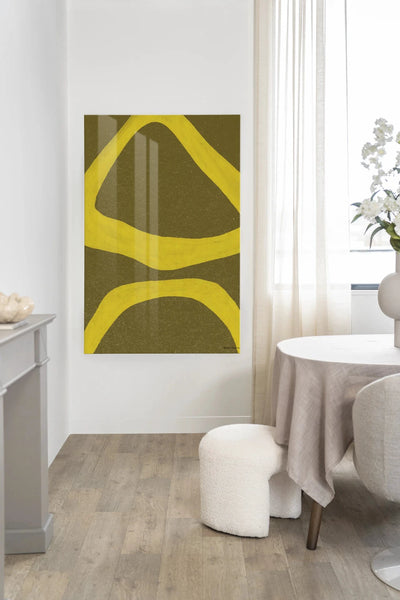 Elementa Verde 1 - Moderne Wanddecoratie | Artprint, Glass Art, Wandkleed by Urban Cotton