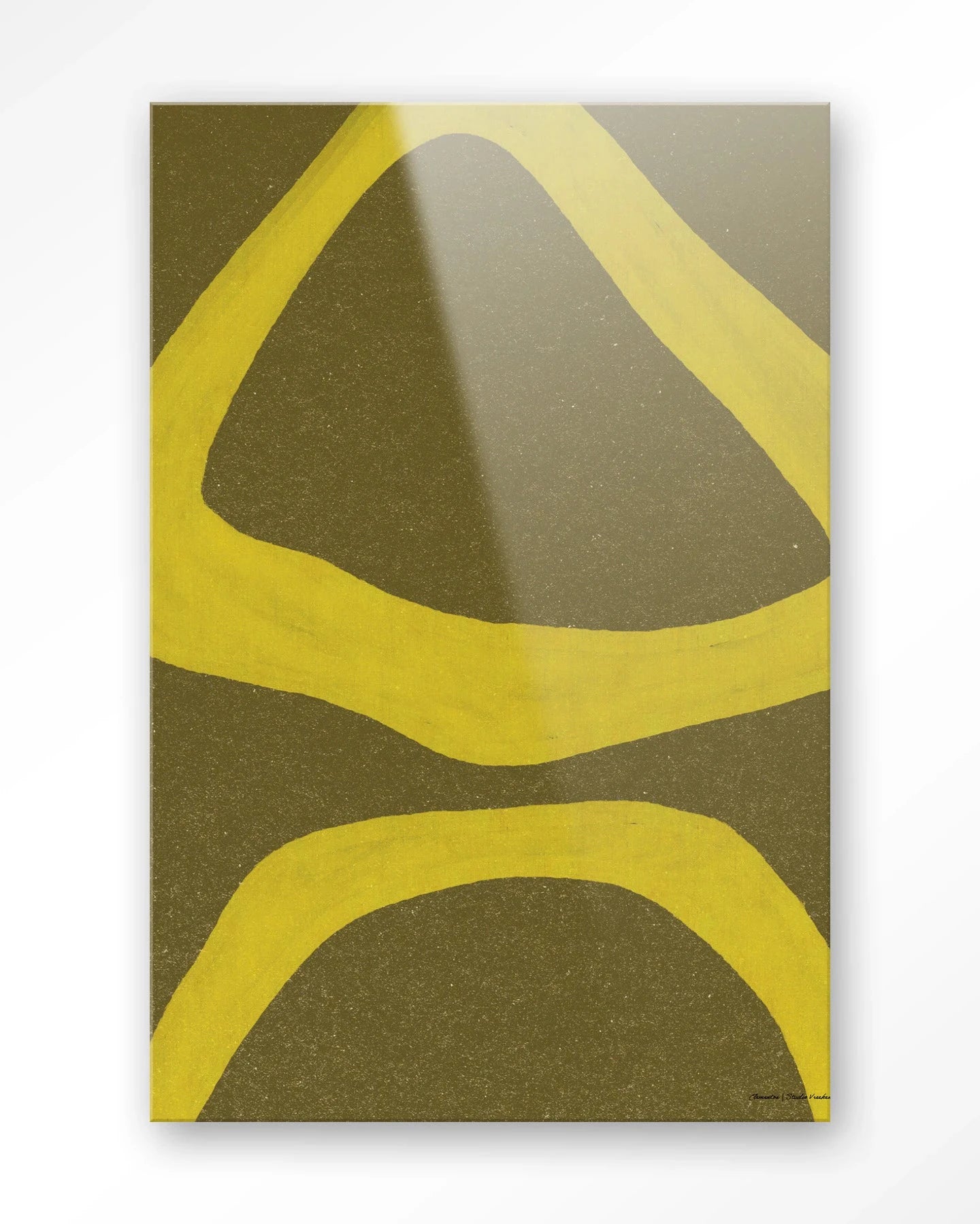 Elementa Verde 1 - Moderne Wanddecoratie | Artprint, Glass Art, Wandkleed by Urban Cotton