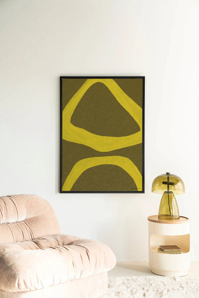 Elementa Verde 1 - Moderne Wanddecoratie | Artprint, Glass Art, Wandkleed by Urban Cotton