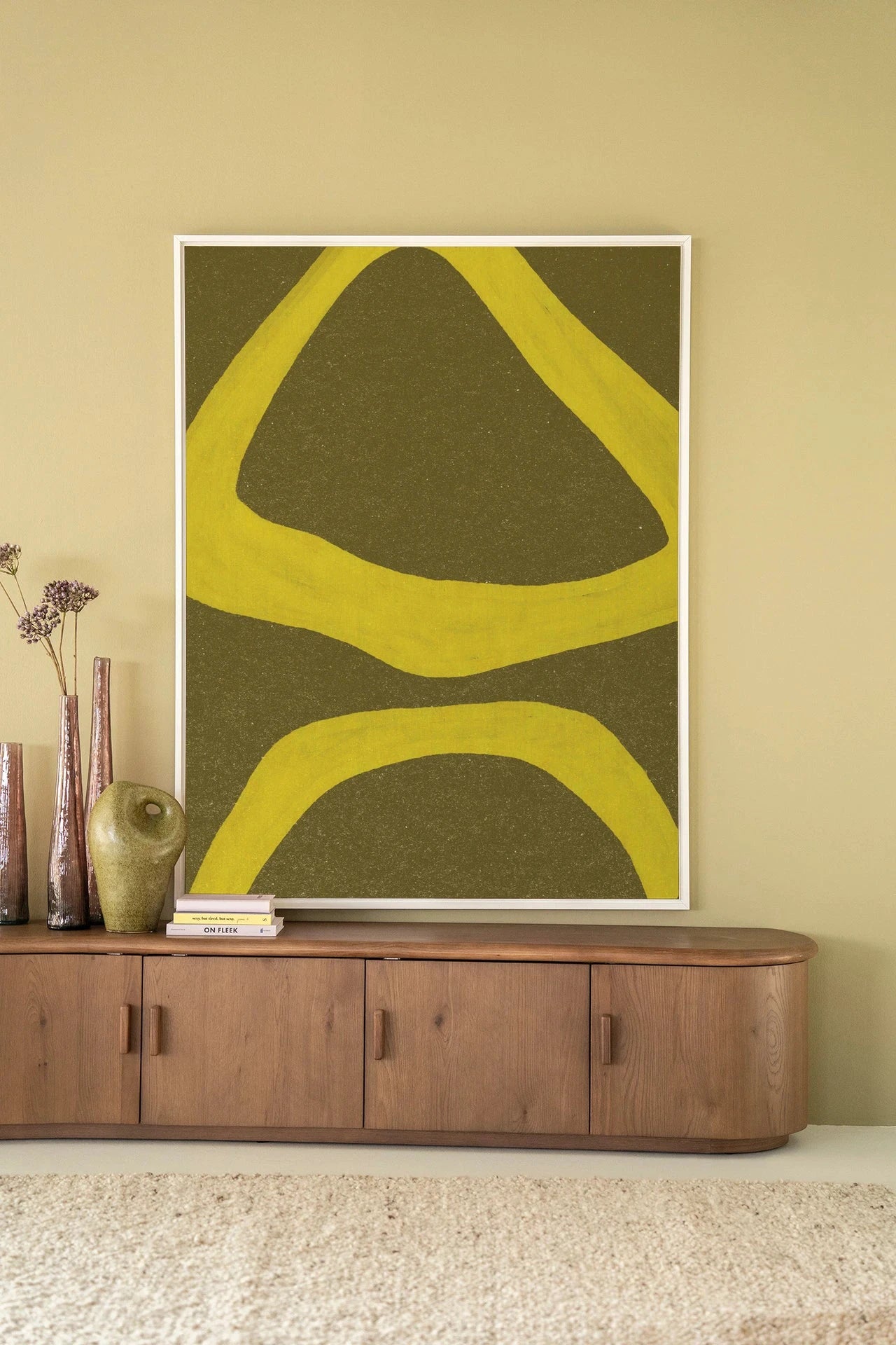 Elementa Verde 1 - Moderne Wanddecoratie | Artprint, Glass Art, Wandkleed by Urban Cotton