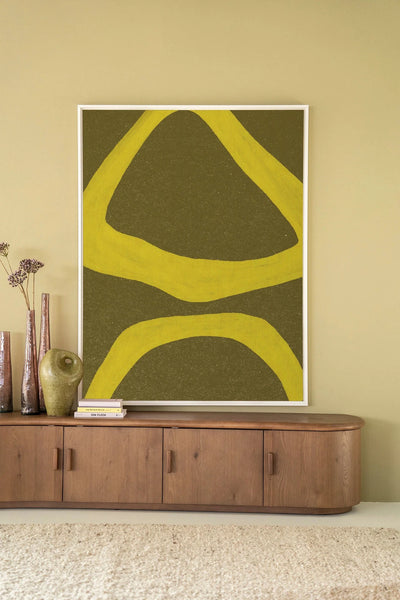 Elementa Verde 1 - Moderne Wanddecoratie | Artprint, Glass Art, Wandkleed by Urban Cotton