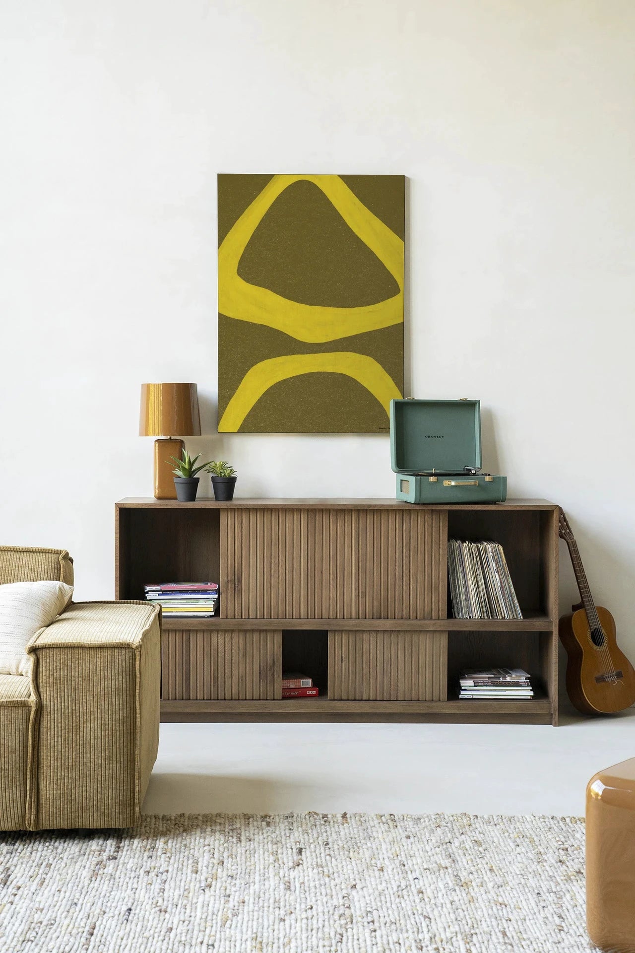 Elementa Verde 1 - Moderne Wanddecoratie | Artprint, Glass Art, Wandkleed by Urban Cotton
