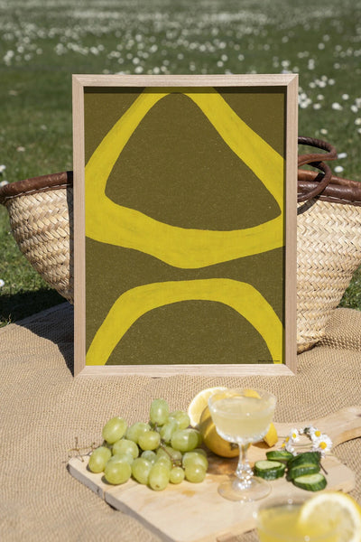 Elementa Verde 1 - Moderne Wanddecoratie | Artprint, Glass Art, Wandkleed by Urban Cotton