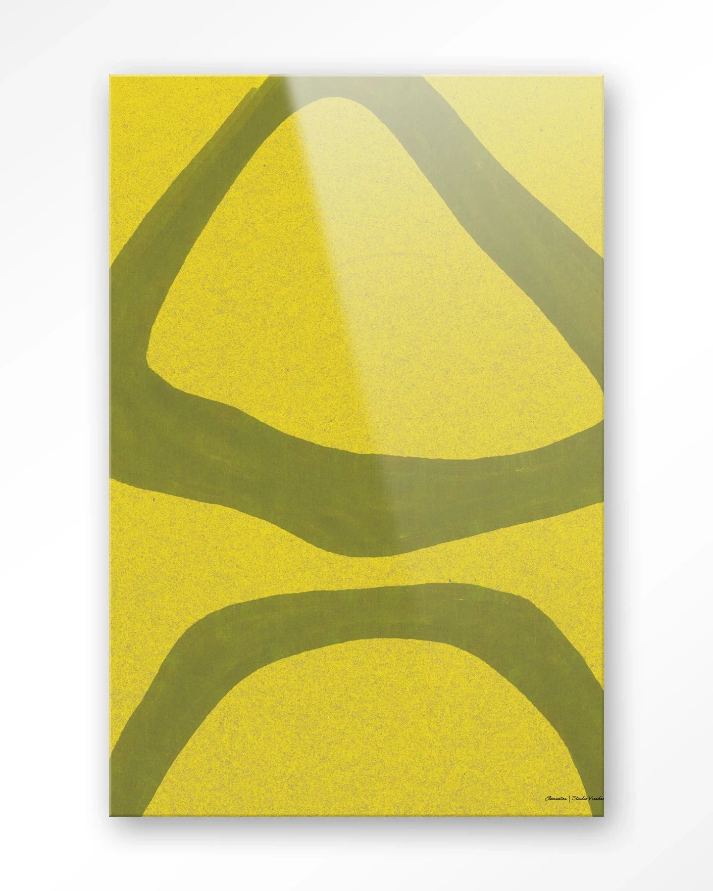 Elementa Verde 2 - Moderne Wanddecoratie | Artprint, Glass Art, Wandkleed by Urban Cotton