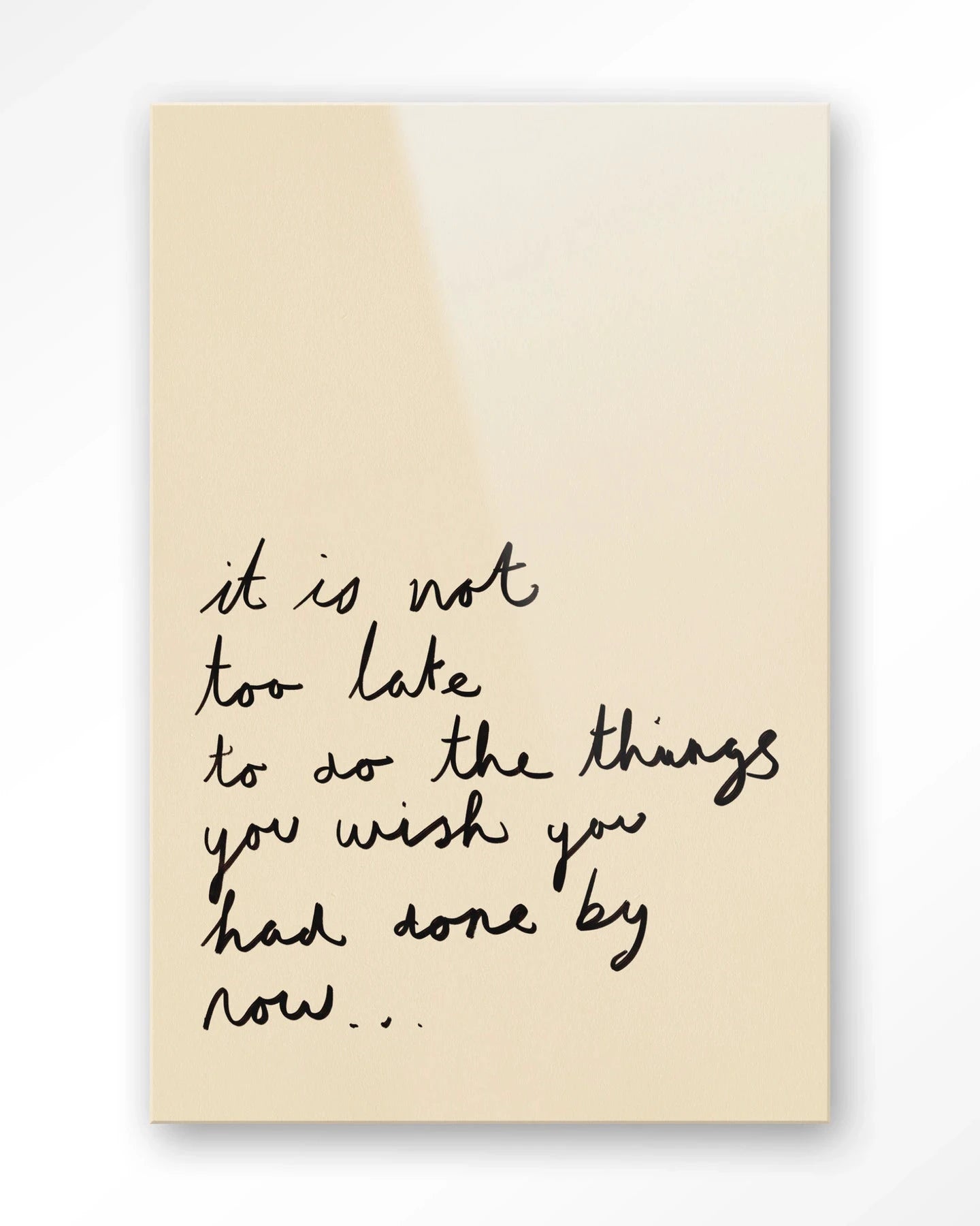 Not Too Late - Moderne Wanddecoratie | Artprint, Glass Art, Wandkleed by Urban Cotton