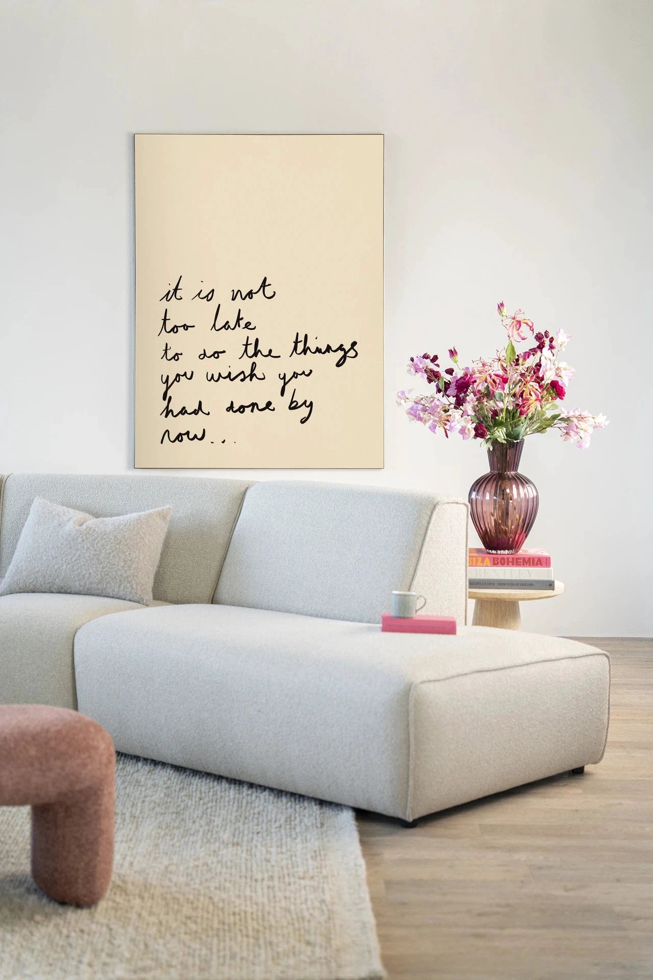 Not Too Late - Moderne Wanddecoratie | Artprint, Glass Art, Wandkleed by Urban Cotton