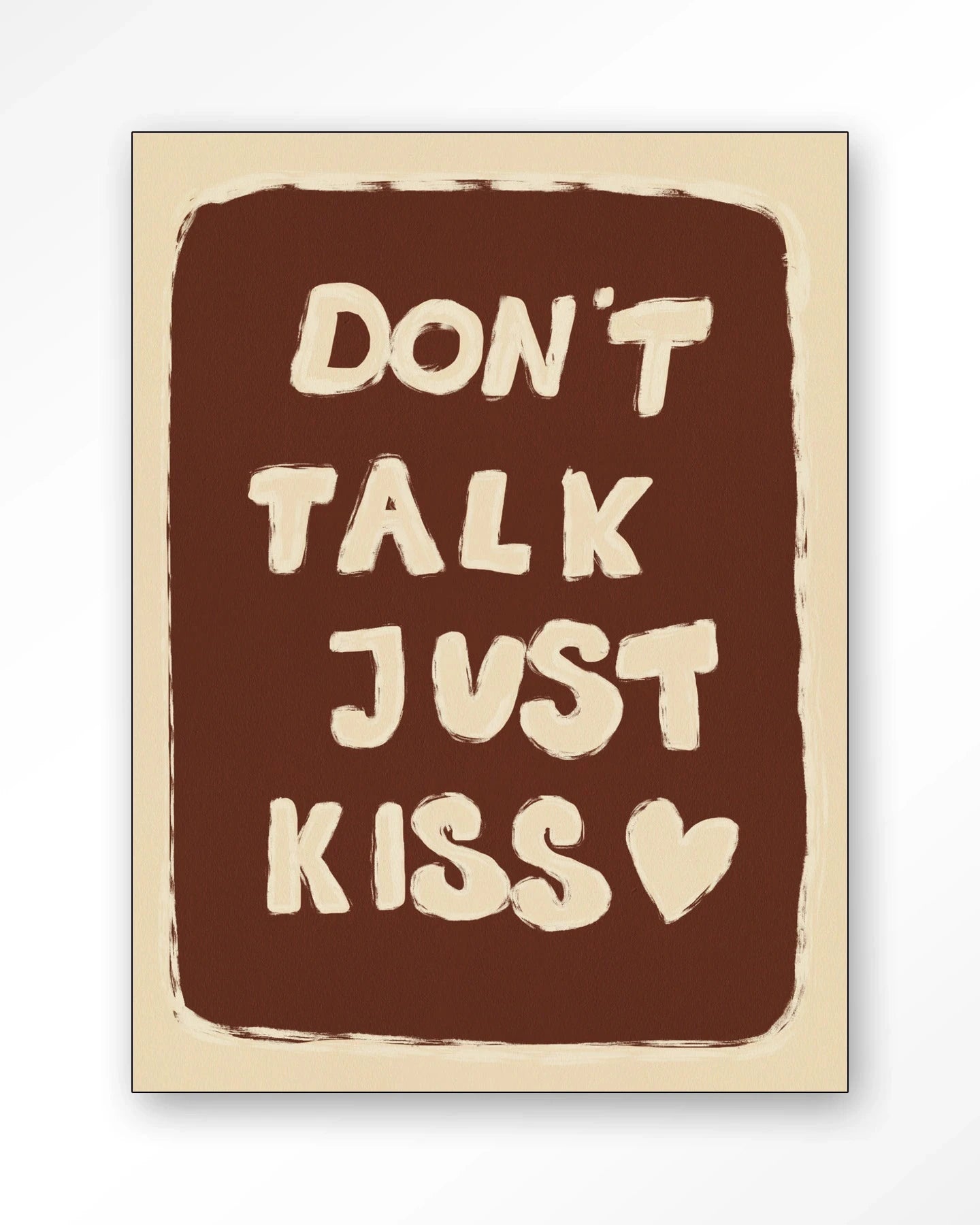 Just Kiss - Moderne Wanddecoratie | Artprint, Glass Art, Wandkleed by Urban Cotton