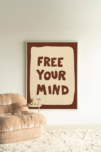 Free Your Mind - Moderne Wanddecoratie | Artprint, Glass Art, Wandkleed by Urban Cotton