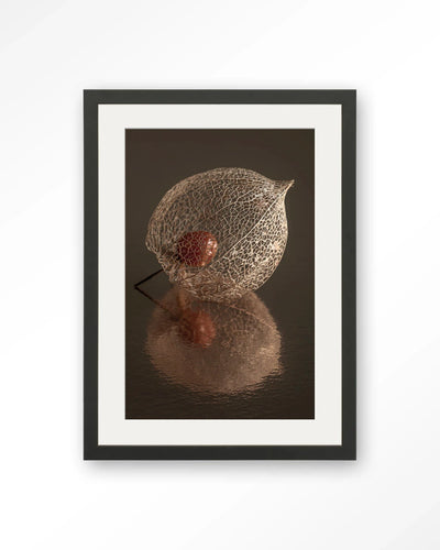 De Reflectie Van Vergankelijkheid In Bruintinten - Moderne Wanddecoratie | Artprint, Glass Art, Wandkleed by Urban Cotton