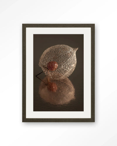 De Reflectie Van Vergankelijkheid In Bruintinten - Moderne Wanddecoratie | Artprint, Glass Art, Wandkleed by Urban Cotton
