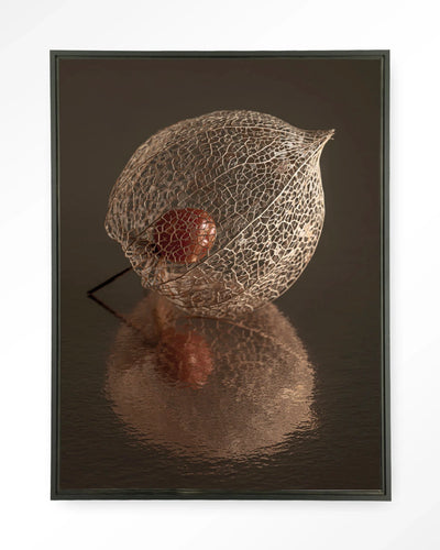 De Reflectie Van Vergankelijkheid In Bruintinten - Moderne Wanddecoratie | Artprint, Glass Art, Wandkleed by Urban Cotton