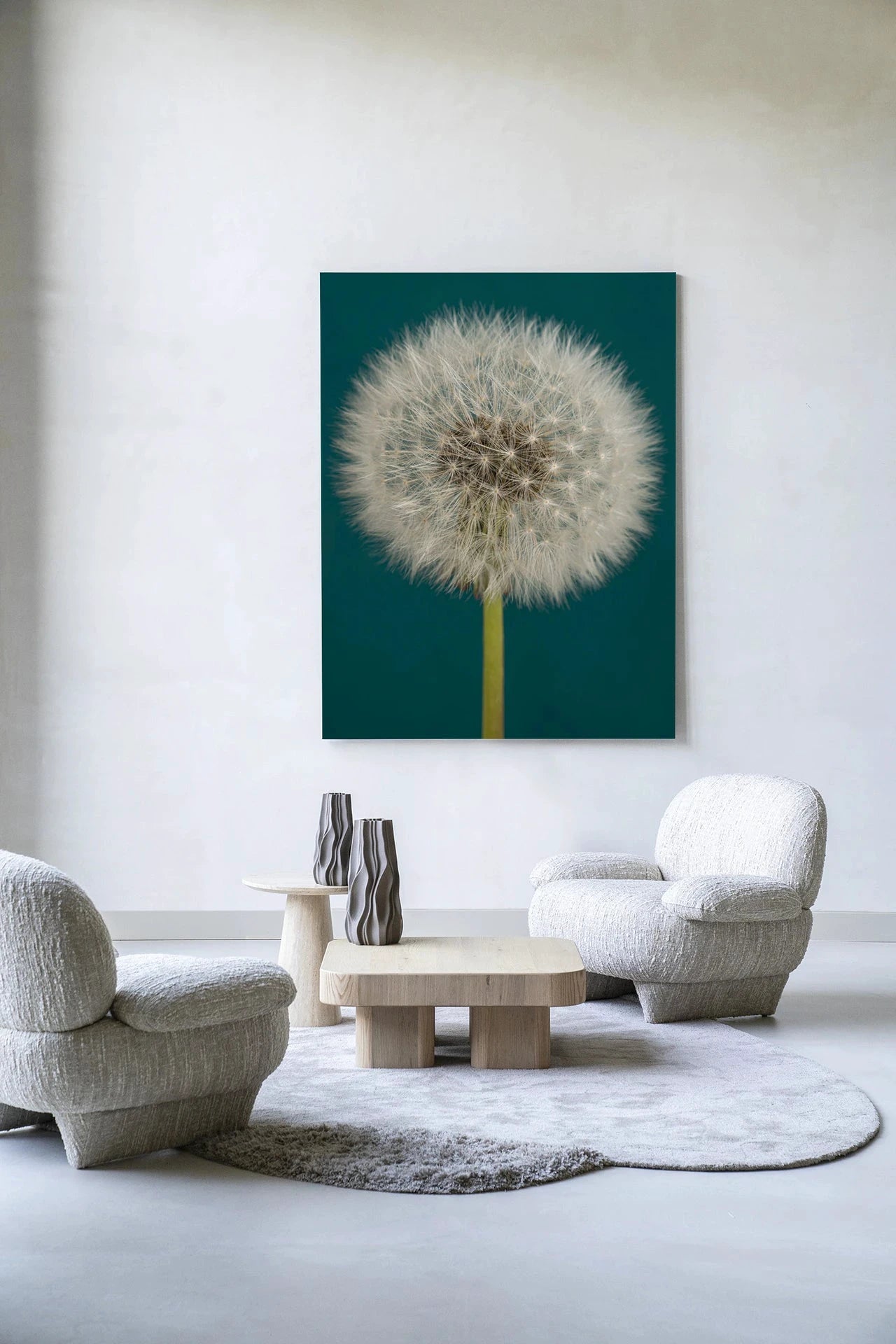 Pluizige Paardenbloem - Moderne Wanddecoratie | Artprint, Glass Art, Wandkleed by Urban Cotton