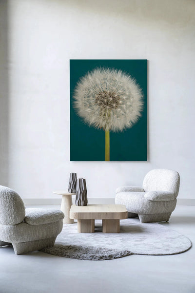 Pluizige Paardenbloem - Moderne Wanddecoratie | Artprint, Glass Art, Wandkleed by Urban Cotton