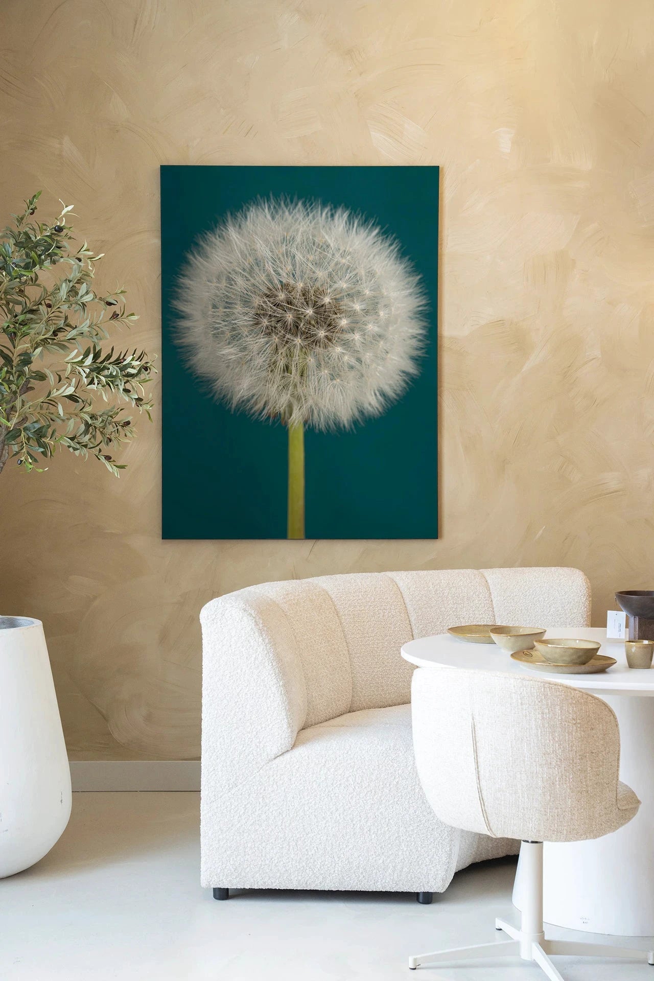 Pluizige Paardenbloem - Moderne Wanddecoratie | Artprint, Glass Art, Wandkleed by Urban Cotton
