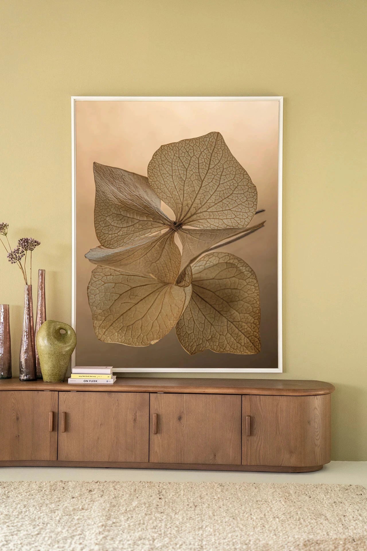 Leaf Me: Unfolded - Moderne Wanddecoratie | Artprint, Glass Art, Wandkleed by Urban Cotton
